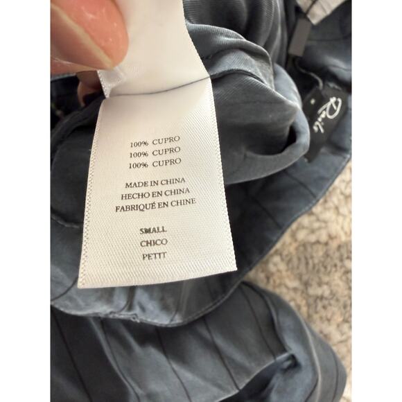 NEW Rails Size S Pinstripe Wide Leg Tie Casual Pants Charcoal Button Zip NWT - Picture 10 of 12